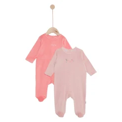Vêtements Naissance|Pyjamas*P'tit bisou Mes Essentiels Lot 2 Pyjamas de Rose Azaléa
