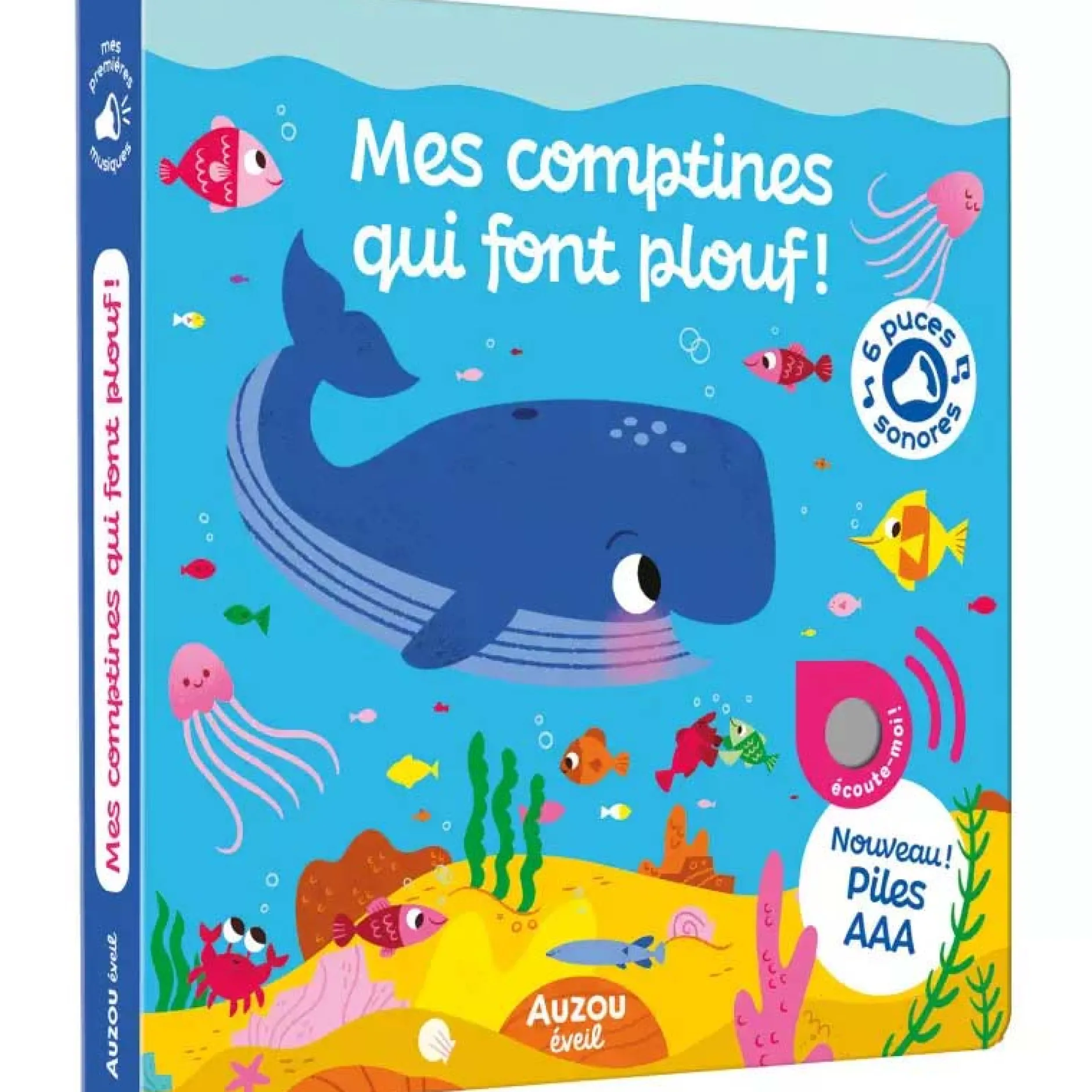 Livres*AUZOU Mes première Sonores - Mes Comptines qui font Plouf de