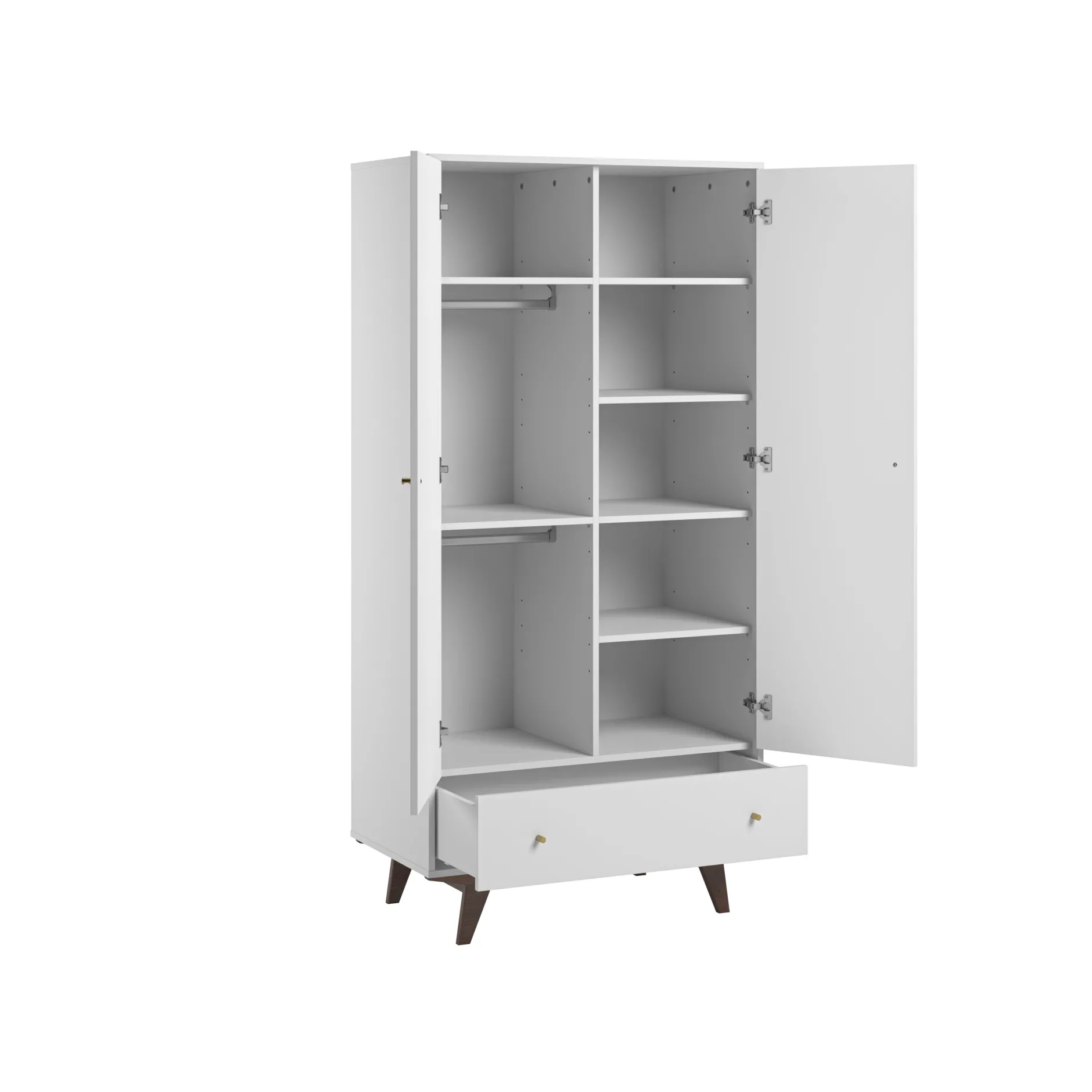 Armoires 2 Portes*Vox Mid Armoire 2 portes de Blanc/Noix