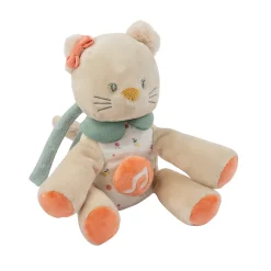 Peluches Musicales*Nattou Mila, Zoé & Lana Peluche Musicale Chat Lana de Sable Beige
