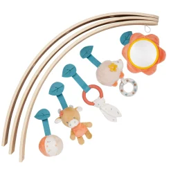 Arches|Tapis D'Éveil*Nattou Mila, Zoé & Lana Tapis d'éveil avec Arches en Bois de Beige Sable