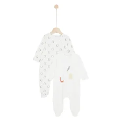 Pyjamas|Vêtements Naissance*Marèse Milk Caramel Lot 2 Pyjamas de Écru