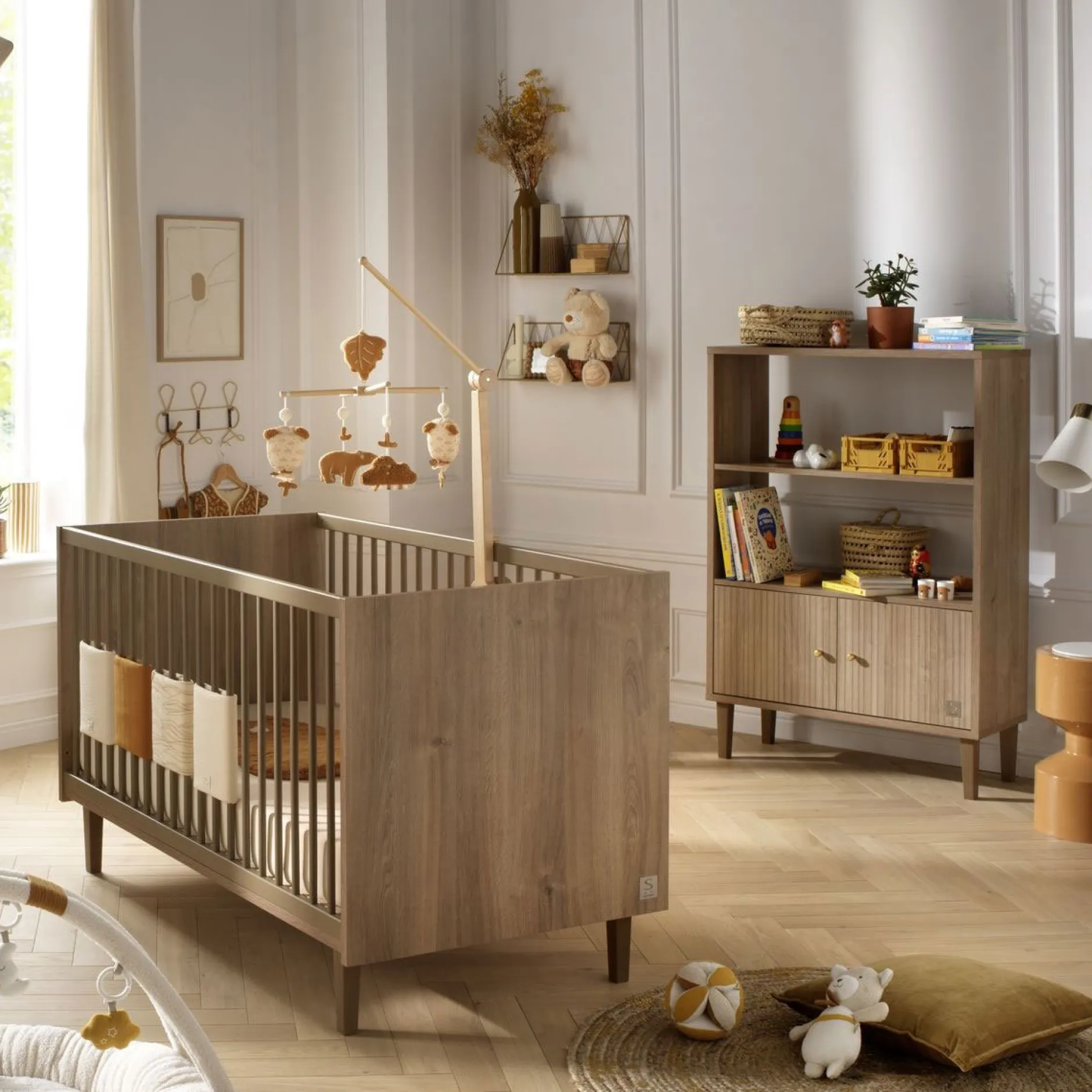 Autres Mobiliers*Sauthon Baby's Sweet Home Mokka Bibliothèque de Chêne / Mokka