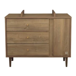 Commodes*Sauthon Baby's Sweet Home Mokka Commode 3 tiroirs 1 porte de Chêne / Mokka
