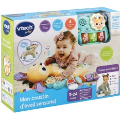 Jouets D'Activités|Tapis D'Éveil*Vtech Mon coussin d'éveil sensoriel de Faon