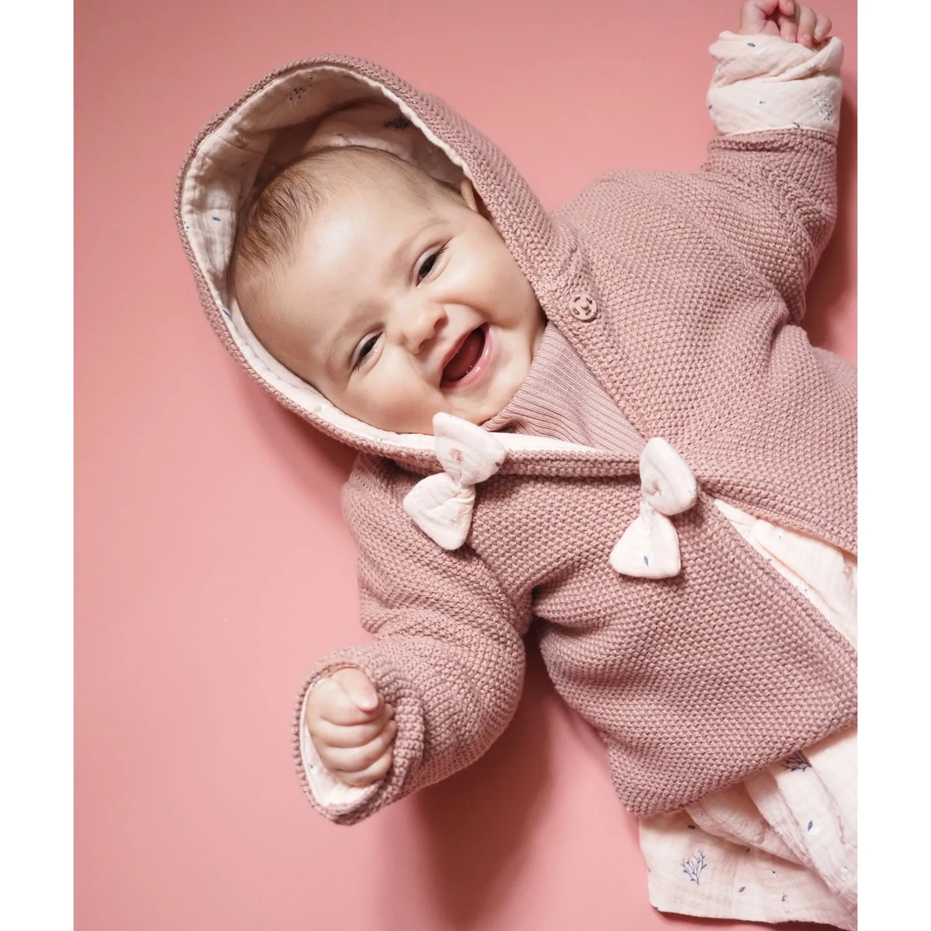 Vestes, Manteaux, Pilotes*Marèse Mon écureuil chou Veste en tricot à capuche 12 mois de Brown