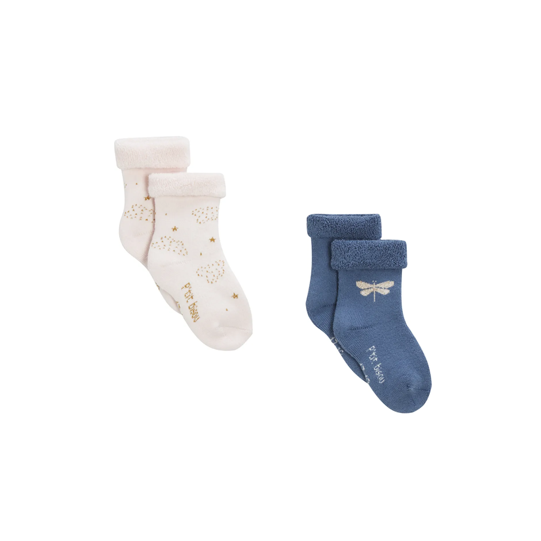 Chaussettes, Collants, Chaussons*P'tit bisou Mon Petit Nuage Lot 2 Paires de chaussettes de Botton Rose/Bleu