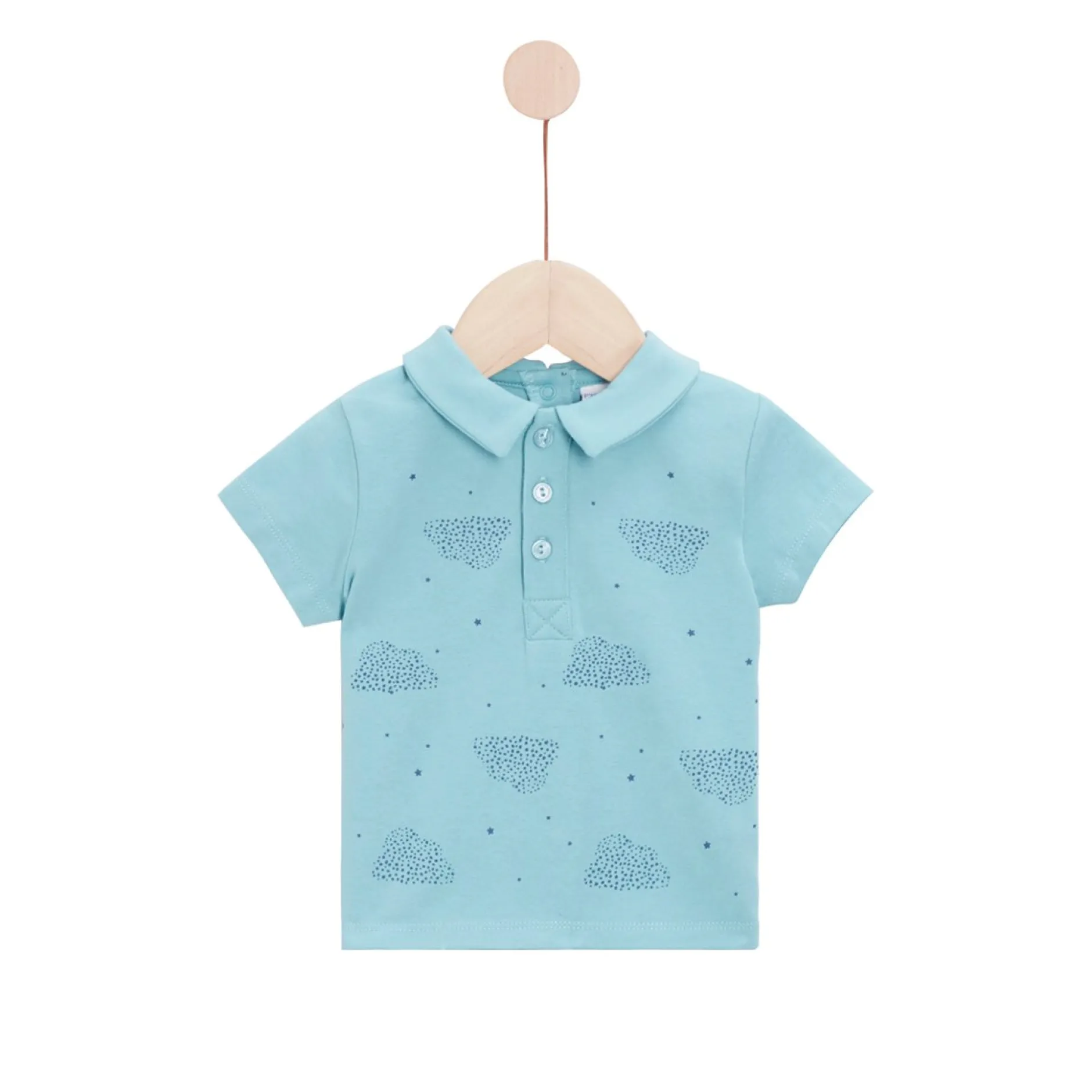 T-Shirts, Polos, Chemises*P'tit bisou Mon Petit Nuage Polo manches courtes de Nuage bleu