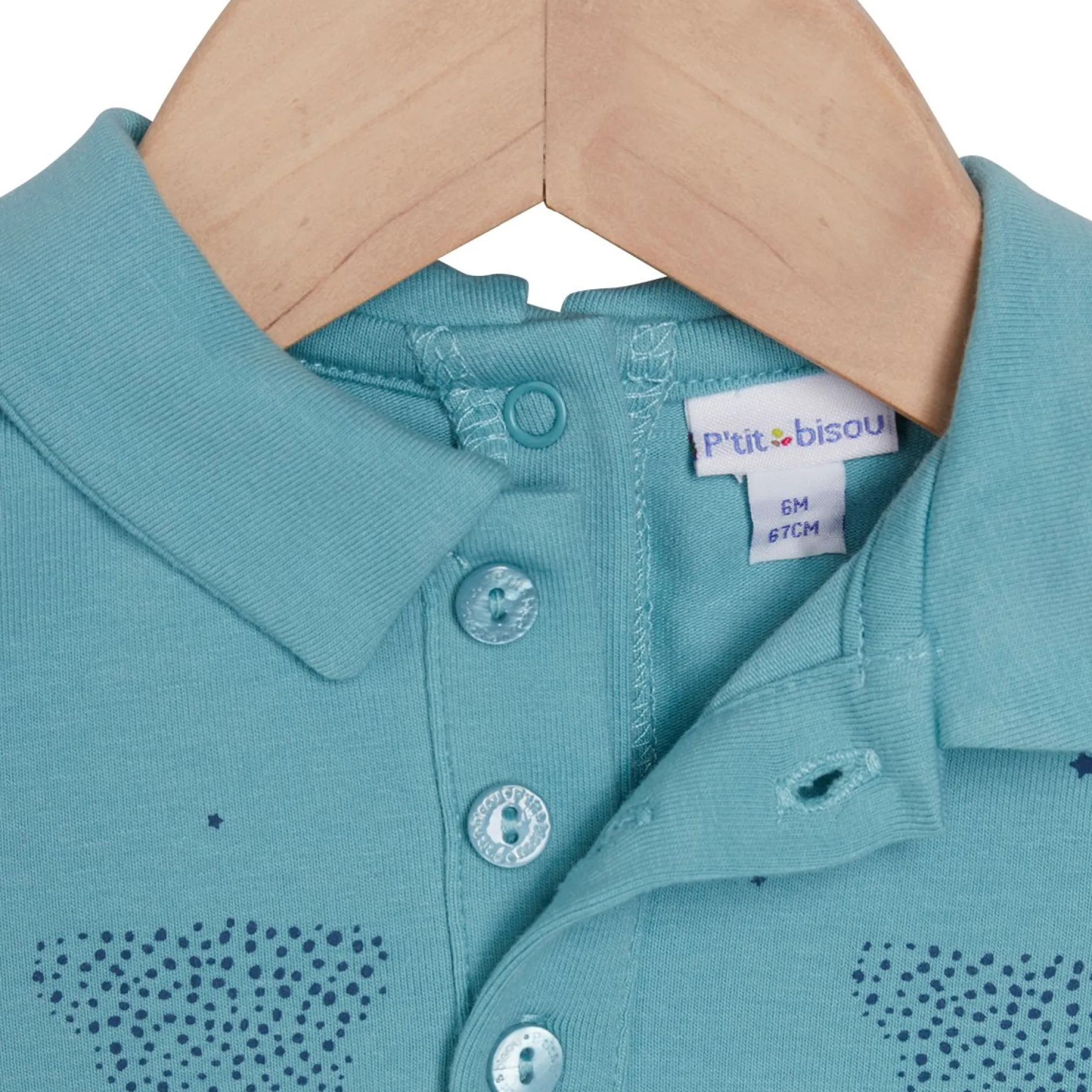 T-Shirts, Polos, Chemises*P'tit bisou Mon Petit Nuage Polo manches courtes de Nuage bleu