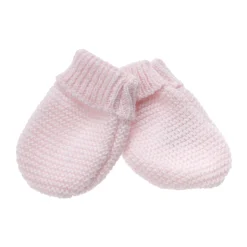 Collection Tricot|Bonnets, Moufles, Chaussons*P'tit bisou Moufles collection Tricot 0 mois de Rose