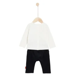 Pantalons, Shorts|T-Shirts, Polos, Chemises*P'tit bisou Mr Constellation Ensemble 2 pièces de Ecru Lune