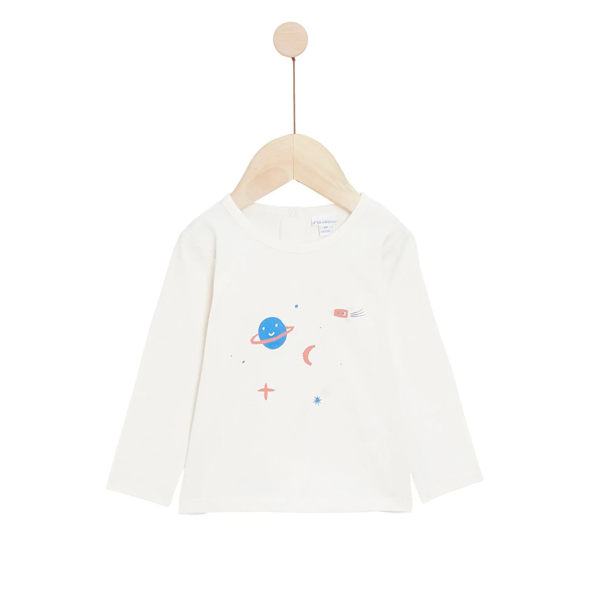 Pantalons, Shorts|T-Shirts, Polos, Chemises*P'tit bisou Mr Constellation Ensemble 2 pièces de Ecru Lune