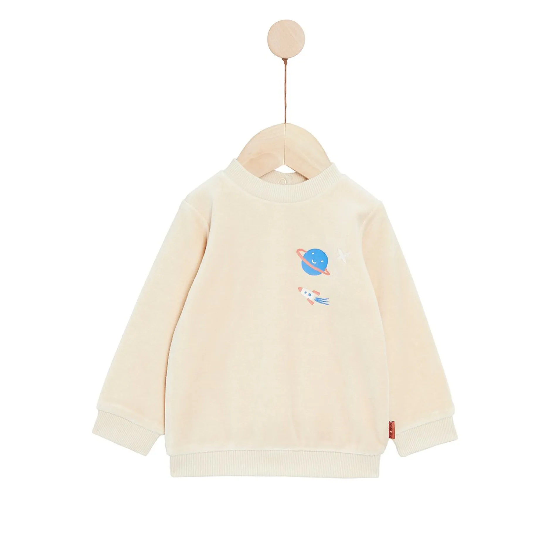 Gilets, Pulls*P'tit bisou Mr Constellation Sweat en velours de Beige Venus