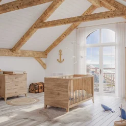 Lits 70X140 Évolutifs*Théo Naia Lit évolutif 70 x 140 cm de Bois Naturel