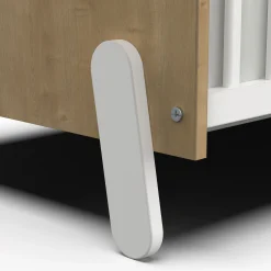 Lits 60X120 Non Évolutifs*CBA Meubles Naili Lit bébé 60 x 120 cm de Chêne hamilton / blanc