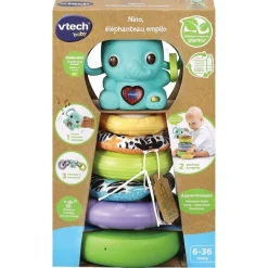 Jouets D'Activités*Vtech Nino, éléphanteau empilo 3 en 1 de