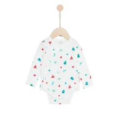 Bodies|Bodies*P'tit bisou Noël Lot de 2 Bodies manches longues de Ecru