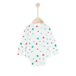 Bodies|Bodies*P'tit bisou Noël Lot de 2 Bodies manches longues de Ecru