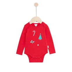 Bodies|Bodies*P'tit bisou Noël Lot de 2 Bodies manches longues de Rouge