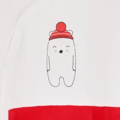 Pyjamas|Pyjamas*P'tit bisou Noël Pyjama Naissance velours bicolore de rouge et blanc