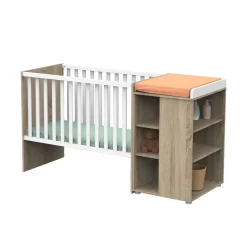 Ensembles Évolutifs|Lits 60X120 Évolutifs*Sauthon Baby's Sweet Home Nova new lit combiné évolutif 60x120 de Blanc lin