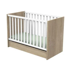 Lits 60X120 Non Évolutifs*Sauthon Baby's Sweet Home Nova new lit 60x120 de Blanc lin