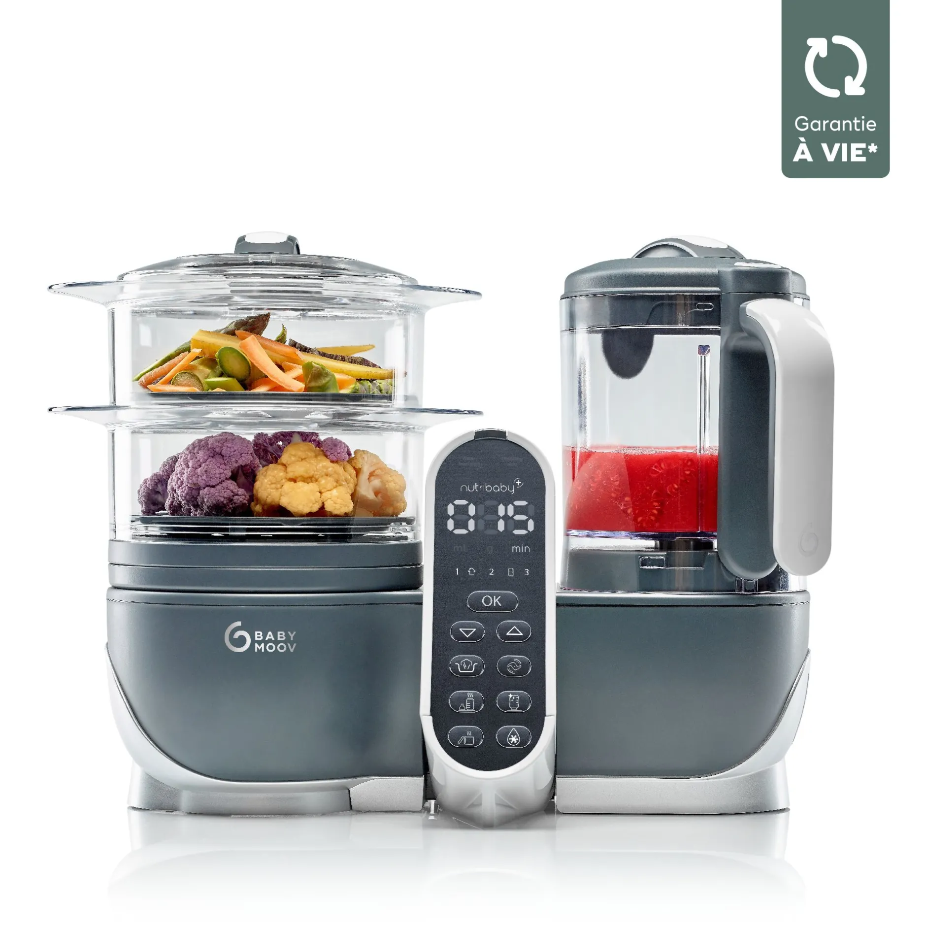 Cuiseurs Et Mixeurs*Babymoov Nutribaby(+) Robot Multifonctions bébé 6 en 1 de Industrial Grey