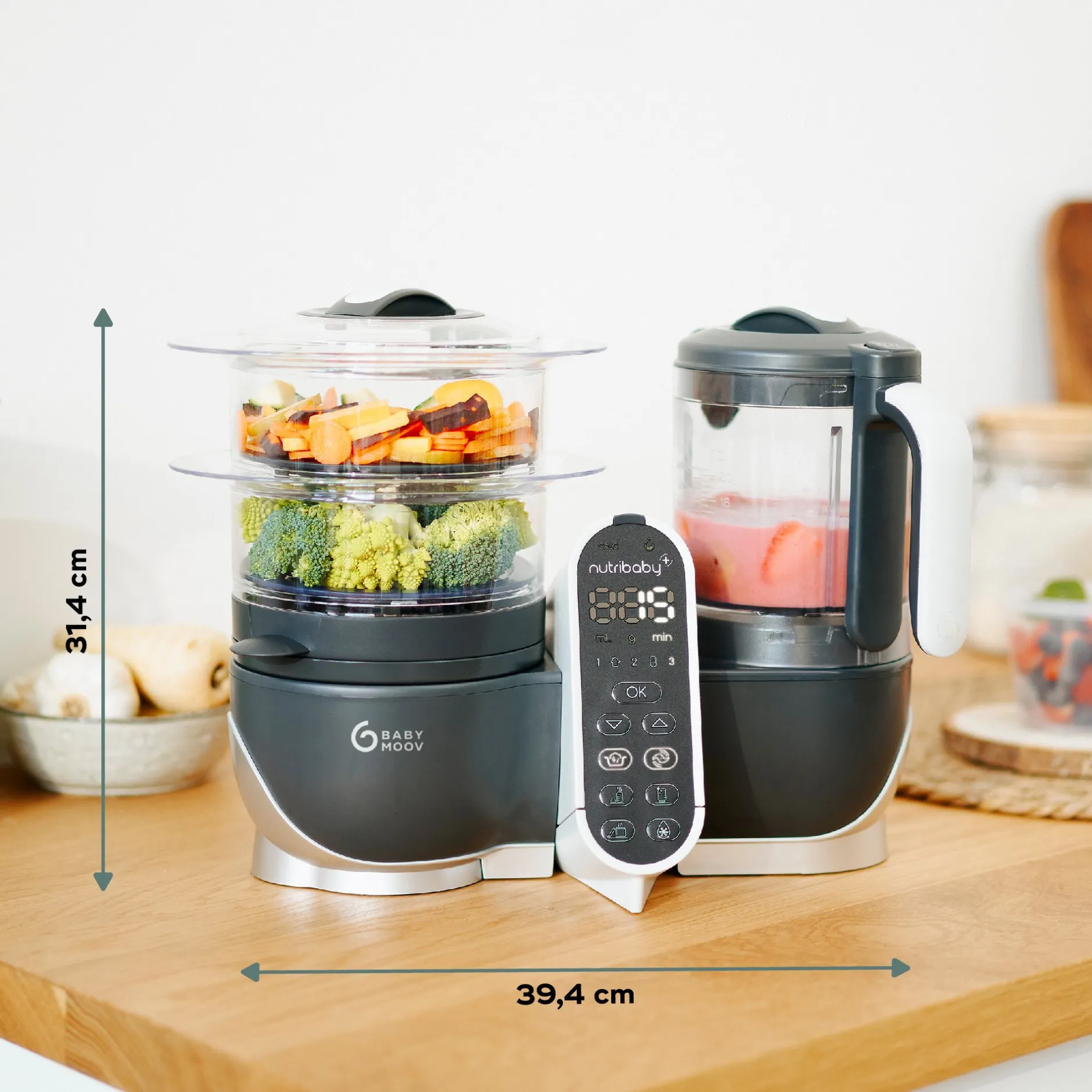 Cuiseurs Et Mixeurs*Babymoov Nutribaby(+) Robot Multifonctions bébé 6 en 1 de Industrial Grey