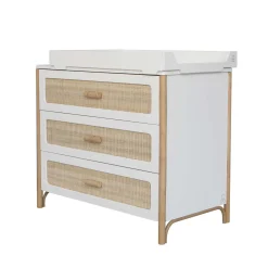 Commodes*Théo Océania commode 3 tiroirs tressage rotin de Neige