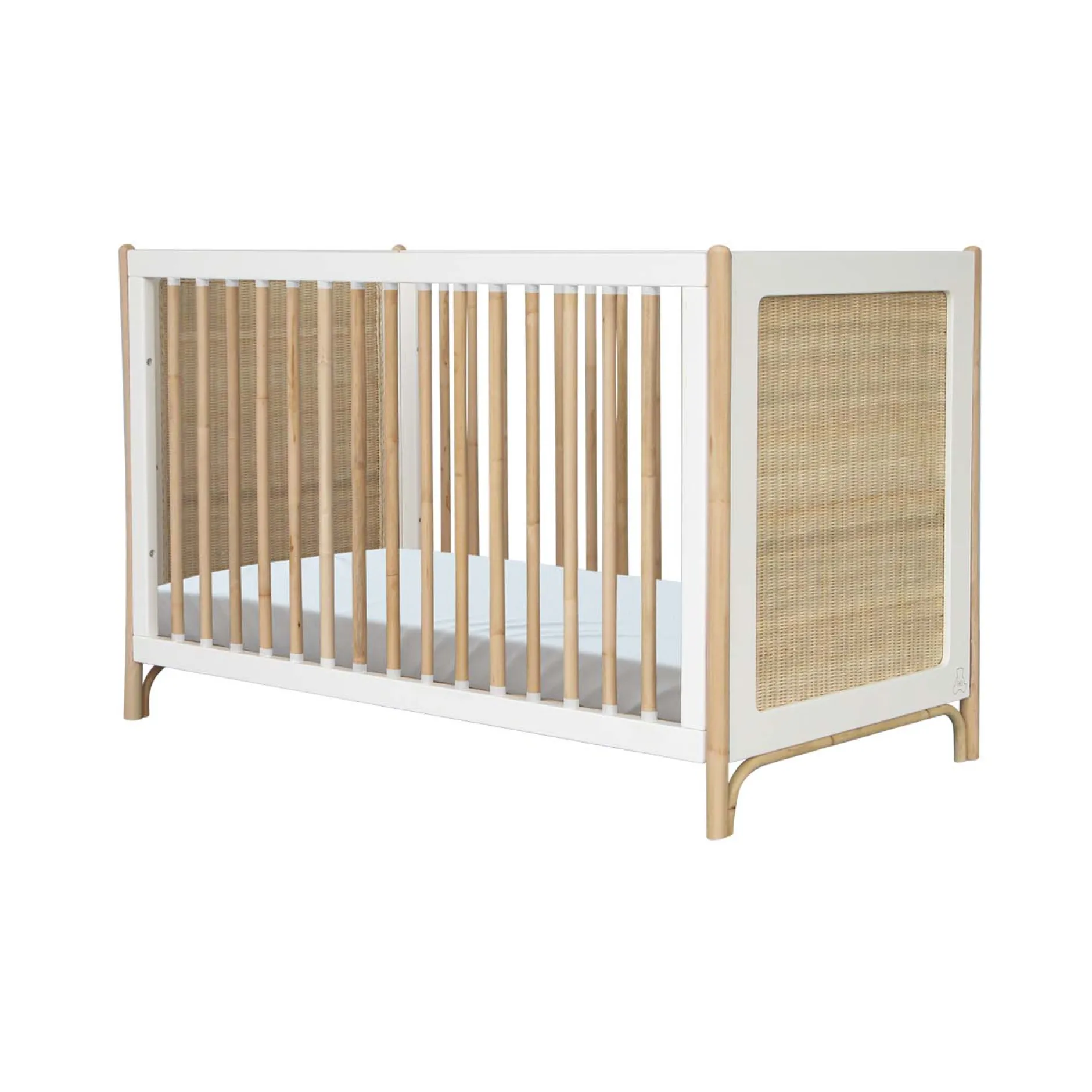 Lits 60X120 Évolutifs|Lits 60X120 Non Évolutifs*Théo Océania lit 60x120 tressage rotin de Neige