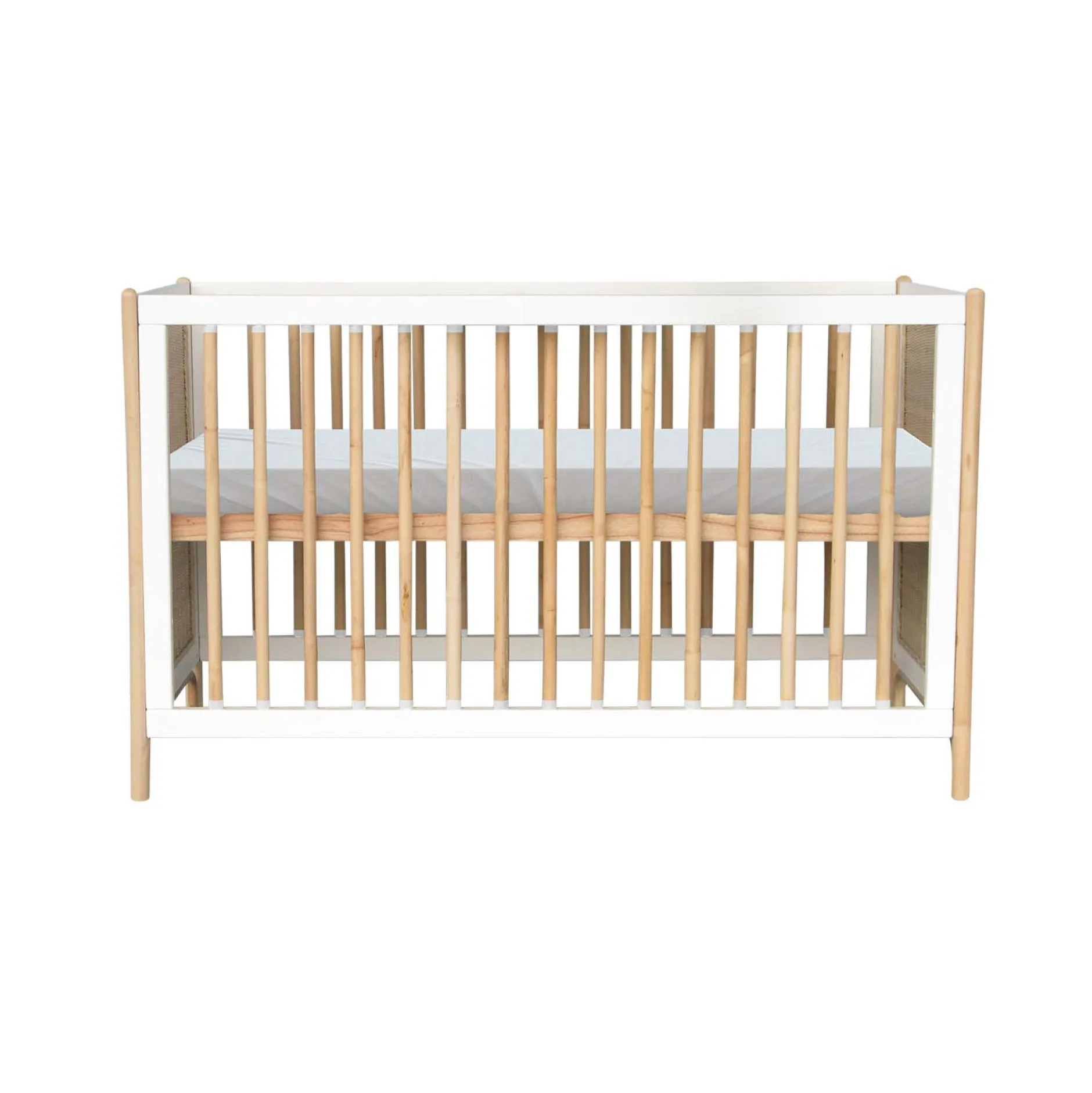 Lits 60X120 Évolutifs|Lits 60X120 Non Évolutifs*Théo Océania lit 60x120 tressage rotin de Neige