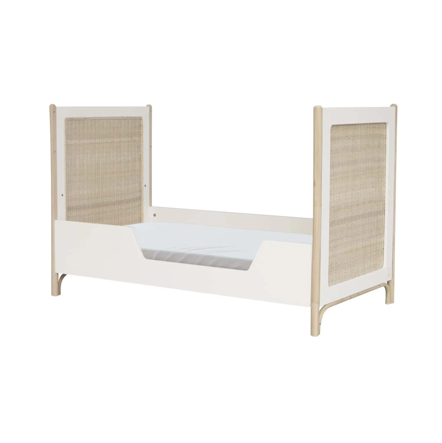 Lits 60X120 Évolutifs|Lits 60X120 Non Évolutifs*Théo Océania lit 60x120 tressage rotin de Neige