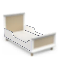 Kits De Transformation*CBA Meubles Ochna Kit évolutif pour lit 70 x 140 cm de Blanc