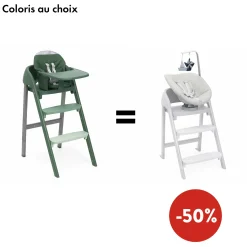 Chaises Hautes Évolutives* Offre Chicco : Transat crescendo à -50% pour l'achat d'une chaise Crescendo de Chicco