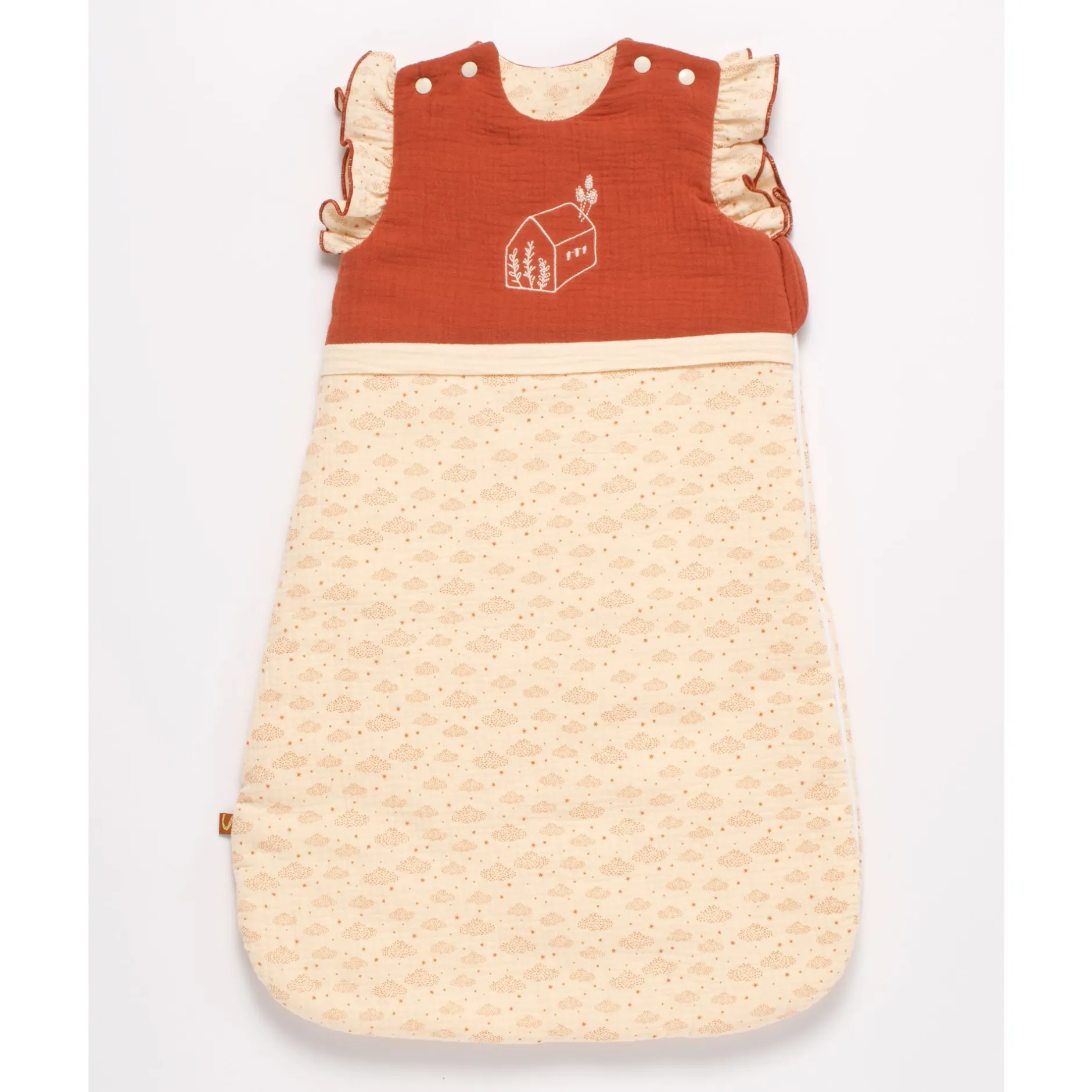 Gigoteuses & Nids D'Ange*Sauthon Baby Déco Orsino Gigoteuse 0-6 mois de Crème / Terracotta