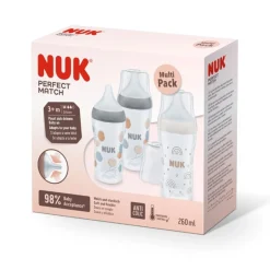 Biberons Pp (Polypropylène)*Nuk Pack Biberons Perfect Match 260 ml de
