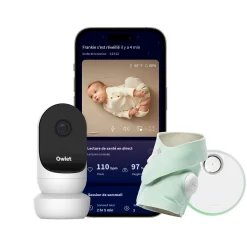 Sécurité Domestique*Owlet Pack Caméra + chaussette connectée Dream Sock de Menthe