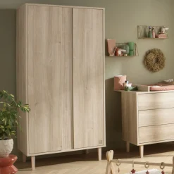Armoires 2 Portes*Sauthon Baby's Sweet Home Paloma Armoire 2 portes de Bois chêne sépia