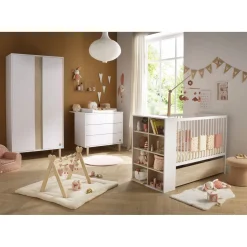 Armoires 2 Portes*Sauthon Baby's Sweet Home Paloma Armoire 2 portes de Blanc neige