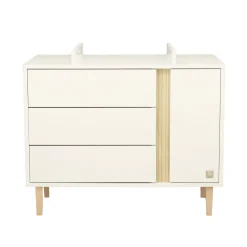 Commodes*Sauthon Baby's Sweet Home Paloma Commode 3 tiroirs 1 porte de Blanc neige