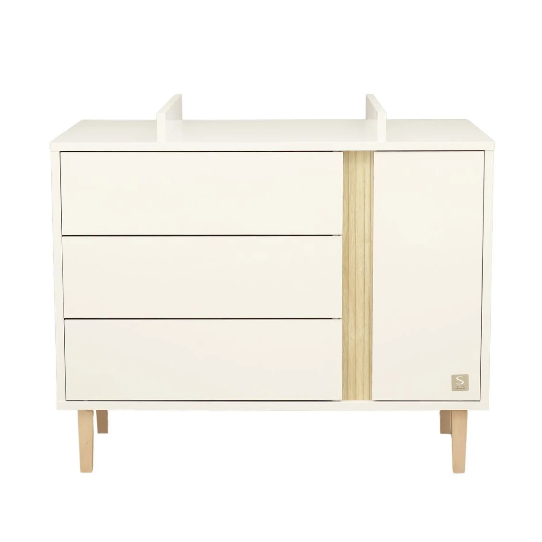 Commodes*Sauthon Baby's Sweet Home Paloma Commode 3 tiroirs 1 porte de Blanc neige