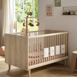 Lits 70X140 Évolutifs*Sauthon Baby's Sweet Home Paloma Lit bébé évolutif 70 x 140 cm de Bois chêne sépia