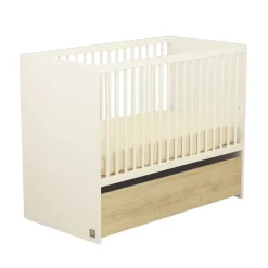 Tiroirs De Lit*Sauthon Baby's Sweet Home Paloma Tiroir de lit évolutif sur roulettes de Chêne sépia