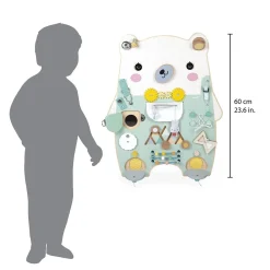 Jouets D'Activités*Janod Panneau d'activité busy-board ourson en bois pure de