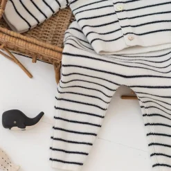 Pantalons, Shorts|Pantalons, Shorts, Leggings*La Manufacture de Layette Pantalon Petits Marins 1 mois de Ecru/marine