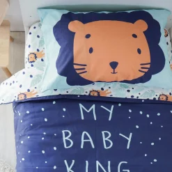 Parures De Lit*Petit à petit Parure de lit couette + taie 100 x 140 cm de Lion