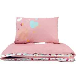 Parures De Lit*Petit à petit Parure de lit couette + taie 100 x 140 cm de Cœurs