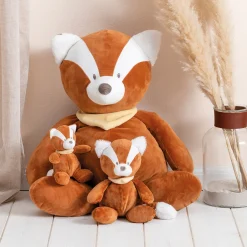 Doudous*Nattou Peluche Boris et Jungo 75 cm de Boris le Panda roux