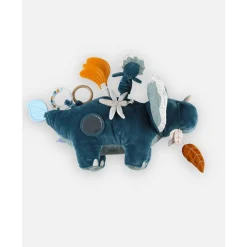 Peluches Musicales*Noukies Peluche d'activités Ops en Veloudoux et mousseline de coton BIO de Bleu