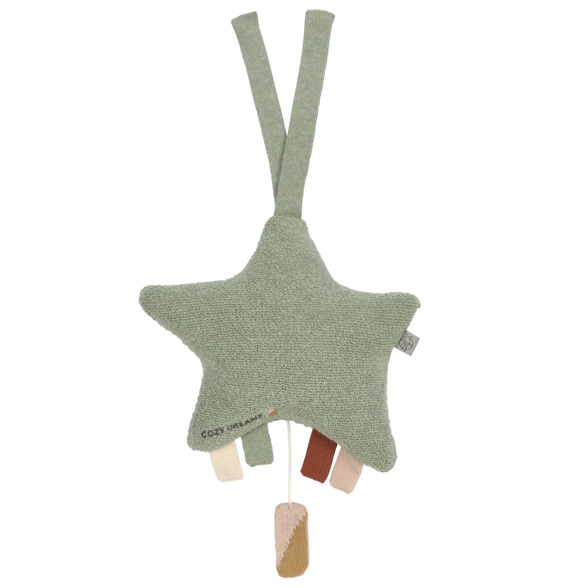 Peluches Musicales*Lässig Peluche musicale tricotée de Etoile, verte